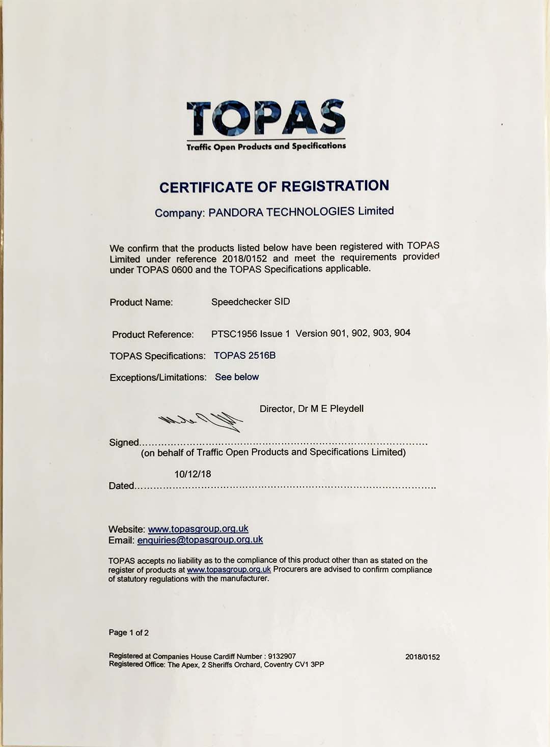 Radar Speed Signs Speedchecker Speed Sign Certificates